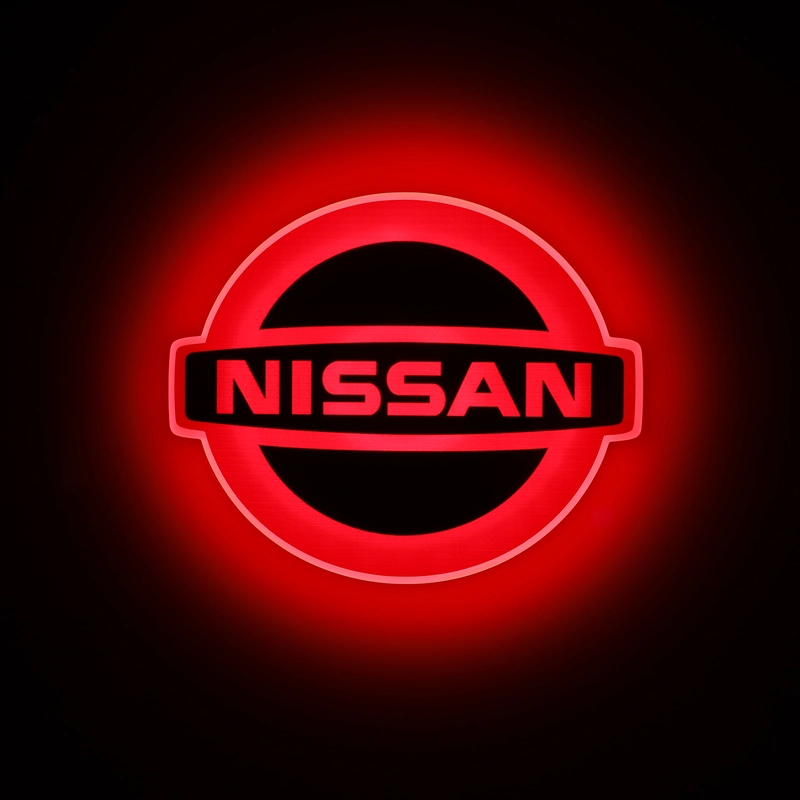 Illuminated Old Nissan LOGO Custom Emblem Lighting For Nissan Leaf